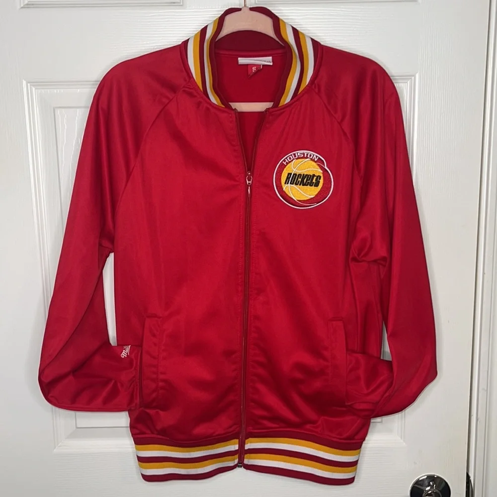 Houston Rockets Long Sleeve Zip Jacket, Embroidered Rockets patch - Picture 2 of 11